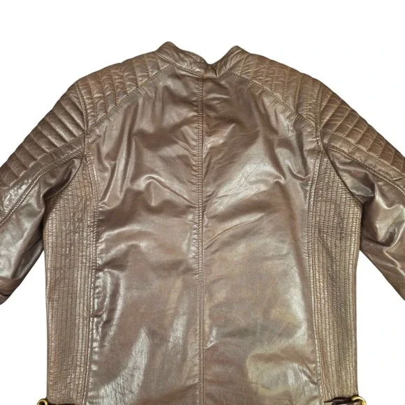 Men's Distressed Brown Leather Biker Jacket: Vintage Moto Coat